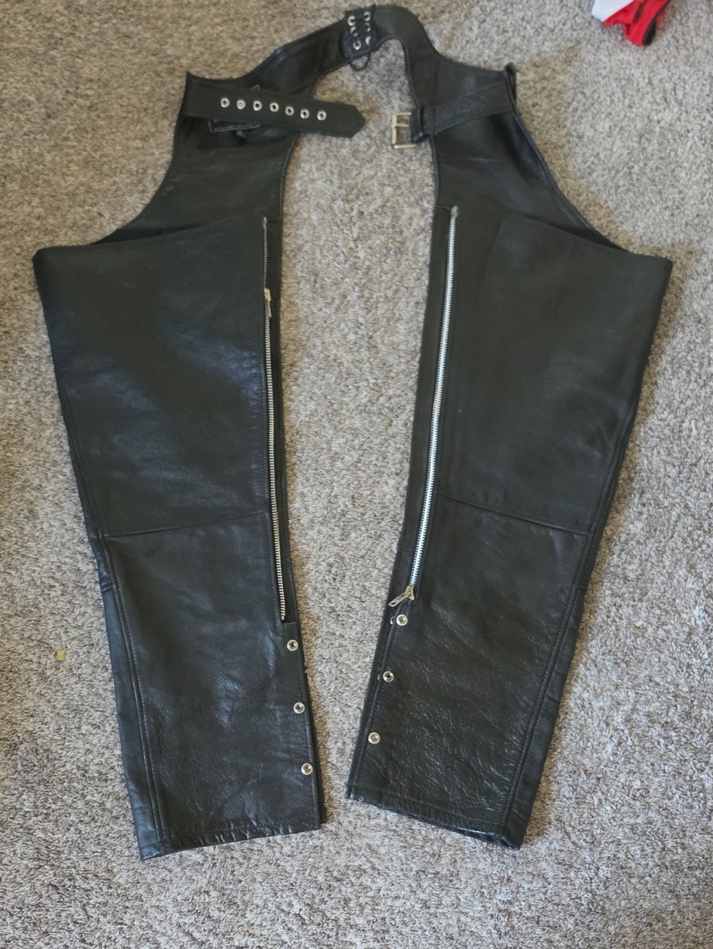 AWESOME FMC MENS LEATHER MOTORCYCLE CHAPS